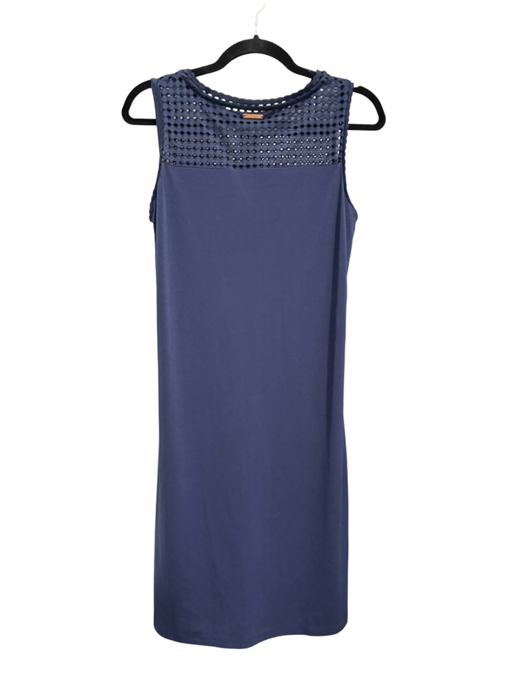 NWT Michael Michael Kors Laser-Cut Yoke Shift Dress - True Navy - Size M
